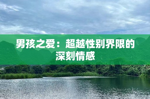 男孩之爱：超越性别界限的深刻情感