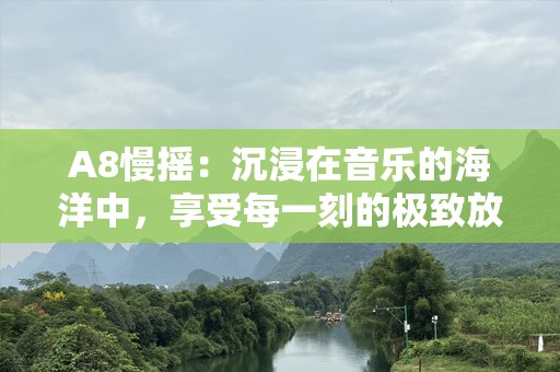 A8慢摇：沉浸在音乐的海洋中，享受每一刻的极致放松