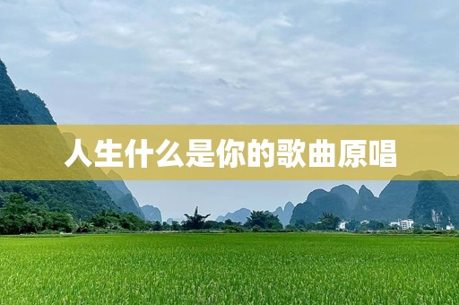 人生什么是你的歌曲原唱