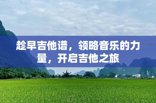 趁早吉他谱，领略音乐的力量，开启吉他之旅