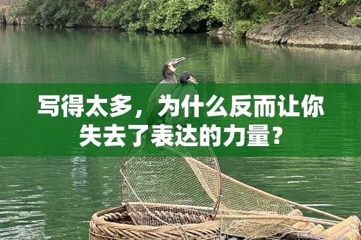 写得太多，为什么反而让你失去了表达的力量？