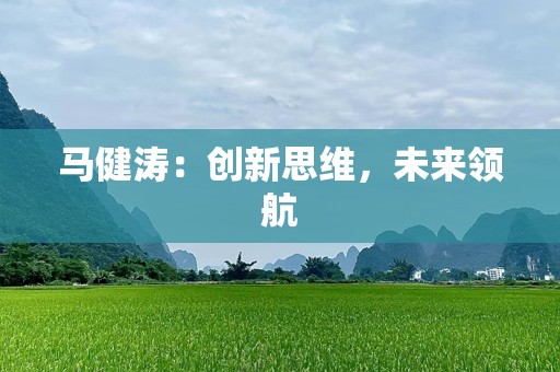 马健涛：创新思维，未来领航