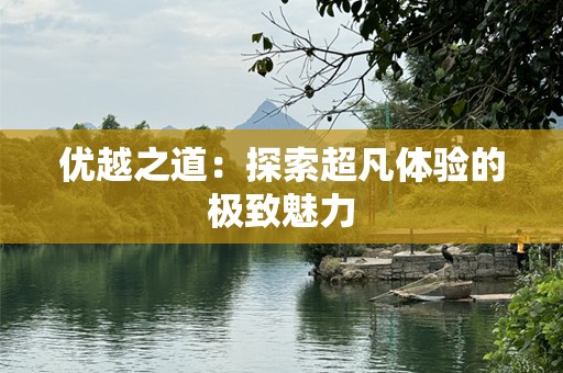 优越之道：探索超凡体验的极致魅力