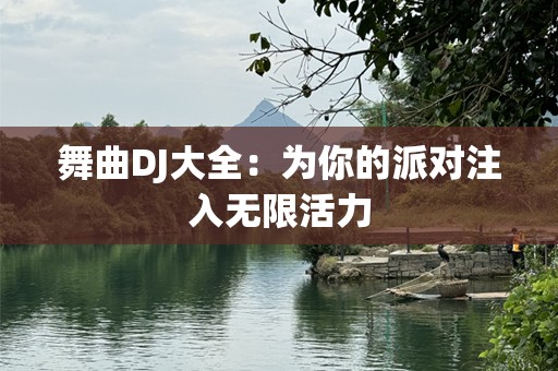 舞曲DJ大全：为你的派对注入无限活力