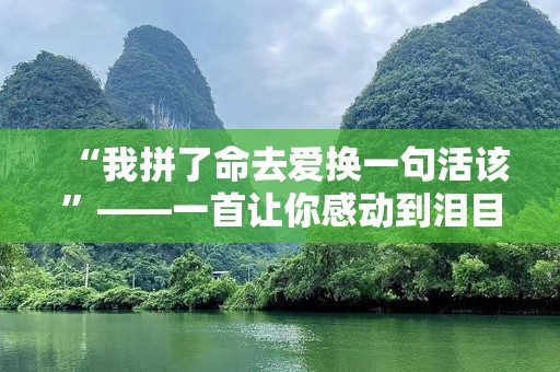 “我拼了命去爱换一句活该”——一首让你感动到泪目的歌曲