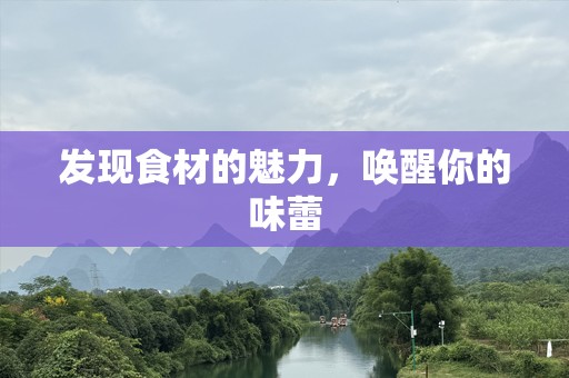 发现食材的魅力，唤醒你的味蕾