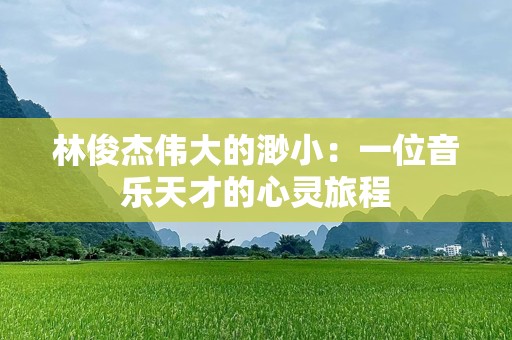 林俊杰伟大的渺小：一位音乐天才的心灵旅程