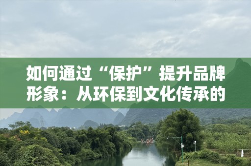 如何通过“保护”提升品牌形象：从环保到文化传承的战略思考