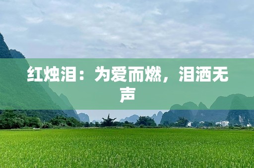 红烛泪：为爱而燃，泪洒无声