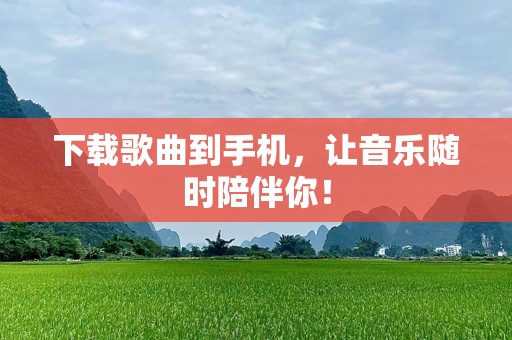 下载歌曲到手机，让音乐随时陪伴你！