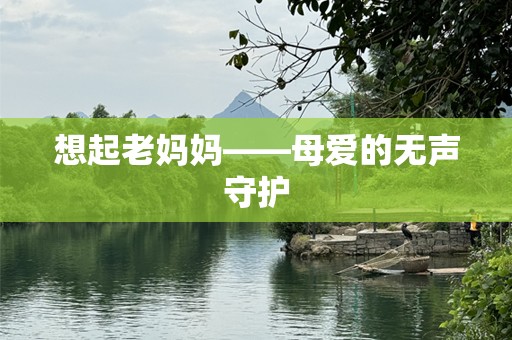 想起老妈妈——母爱的无声守护
