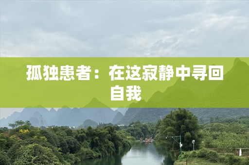 孤独患者：在这寂静中寻回自我