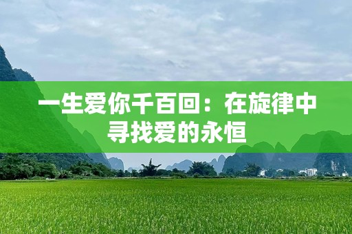一生爱你千百回：在旋律中寻找爱的永恒