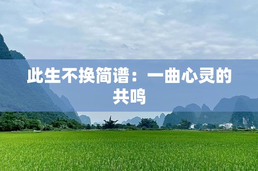 此生不换简谱：一曲心灵的共鸣