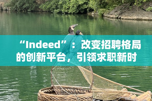 “Indeed”：改变招聘格局的创新平台，引领求职新时代