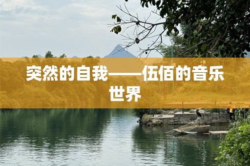 突然的自我——伍佰的音乐世界