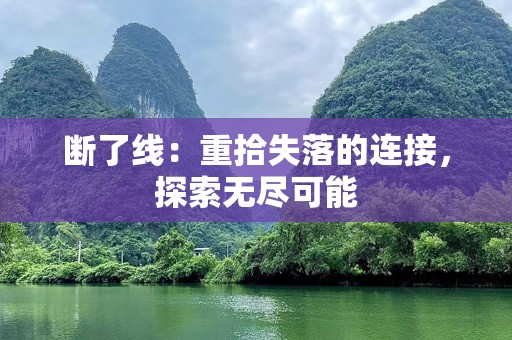 断了线：重拾失落的连接，探索无尽可能