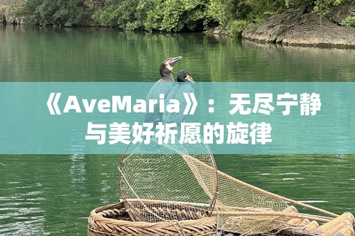 《AveMaria》：无尽宁静与美好祈愿的旋律