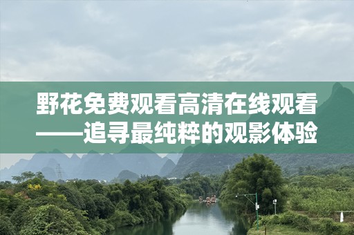 野花免费观看高清在线观看——追寻最纯粹的观影体验