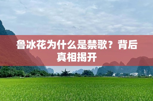 鲁冰花为什么是禁歌？背后真相揭开