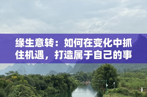 缘生意转：如何在变化中抓住机遇，打造属于自己的事业