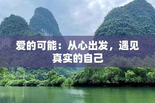 爱的可能：从心出发，遇见真实的自己