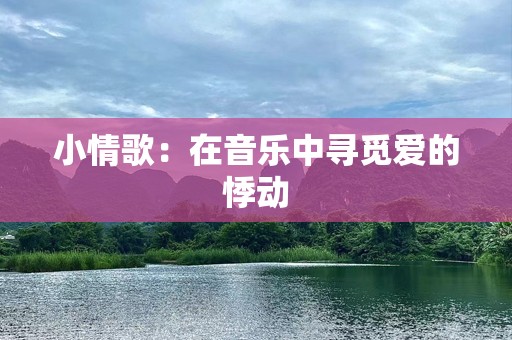 小情歌：在音乐中寻觅爱的悸动