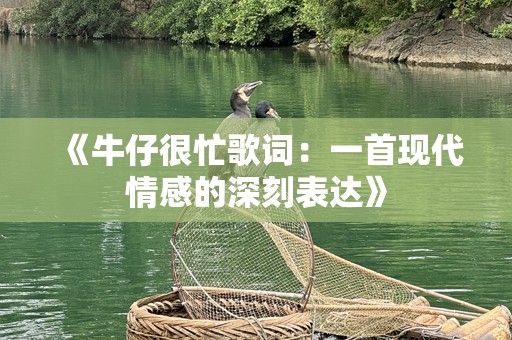 《牛仔很忙歌词：一首现代情感的深刻表达》