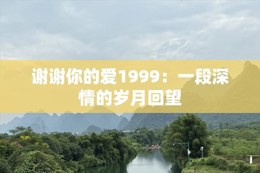 谢谢你的爱1999：一段深情的岁月回望