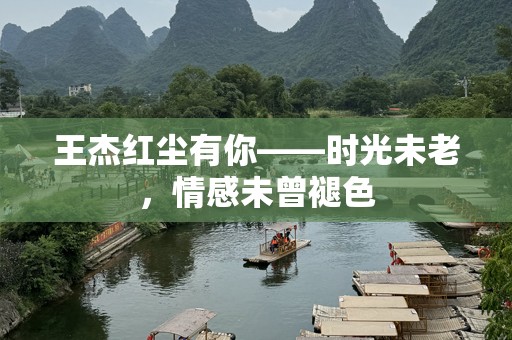 王杰红尘有你——时光未老，情感未曾褪色