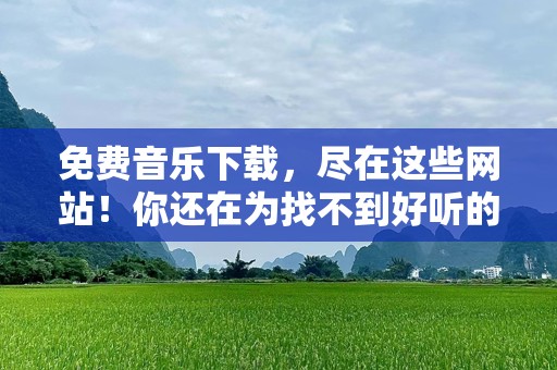 免费音乐下载，尽在这些网站！你还在为找不到好听的歌而发愁吗？