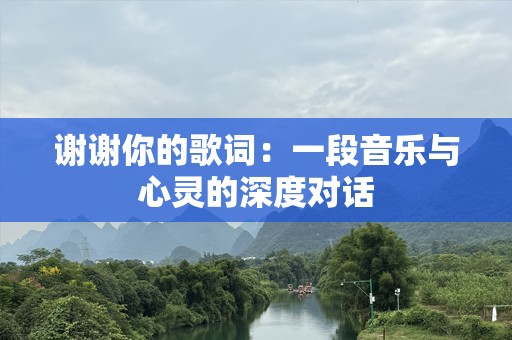 谢谢你的歌词：一段音乐与心灵的深度对话