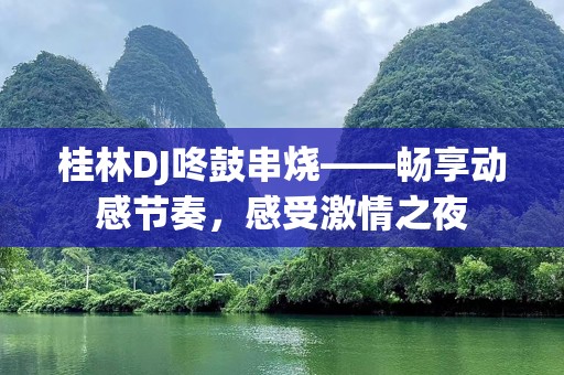 桂林DJ咚鼓串烧——畅享动感节奏，感受***之夜