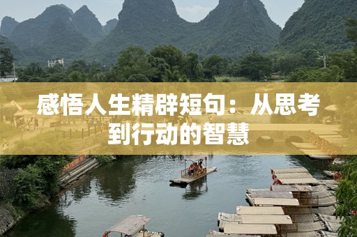 感悟人生精辟短句：从思考到行动的智慧