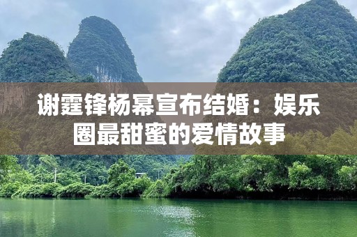 谢霆锋杨幂宣布结婚：娱乐圈最甜蜜的爱情故事