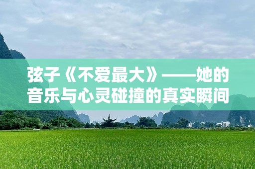 弦子《不爱最大》——她的音乐与心灵碰撞的真实瞬间