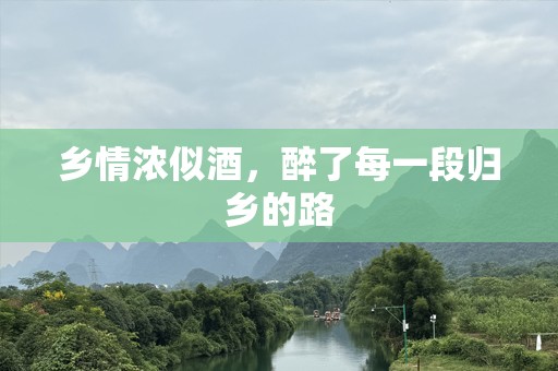 乡情浓似酒，醉了每一段归乡的路