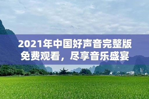 2021年中国好声音完整版免费观看，尽享音乐盛宴