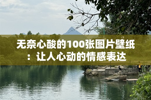 无奈心酸的100张图片壁纸：让人心动的情感表达