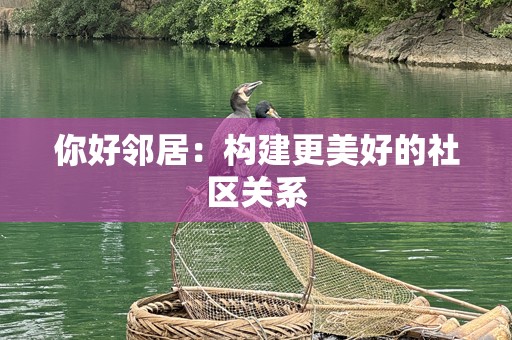 你好邻居：构建更美好的社区关系
