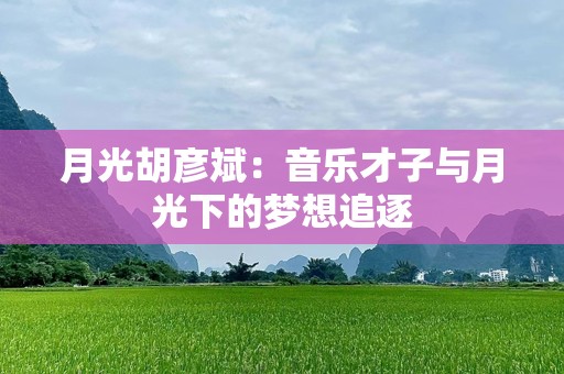 月光胡彦斌：音乐才子与月光下的梦想追逐