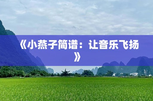 《小燕子简谱：让音乐飞扬》
