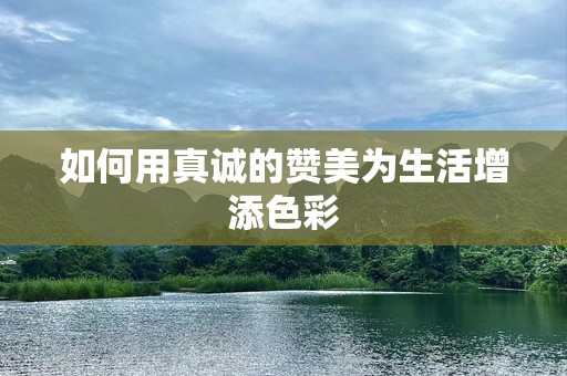 如何用真诚的赞美为生活增添色彩