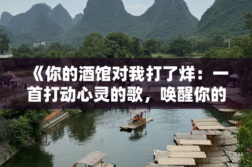 《你的酒馆对我打了烊：一首打动心灵的歌，唤醒你的回忆》