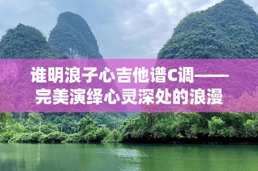 谁明浪子心吉他谱C调——完美演绎心灵深处的浪漫