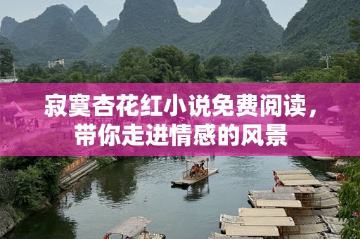 寂寞杏花红小说免费阅读，带你走进情感的风景
