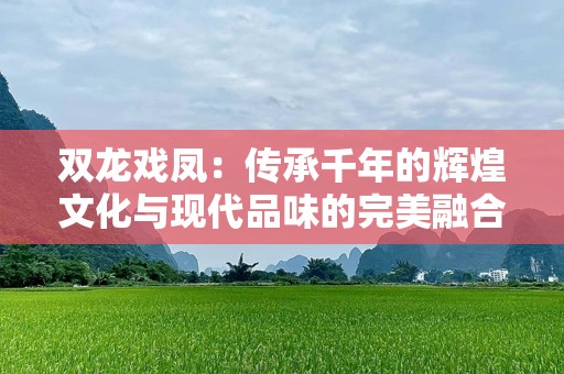 双龙戏凤：传承千年的辉煌文化与现代品味的完美融合