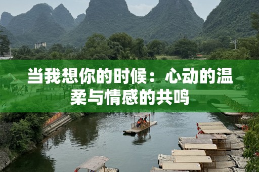 当我想你的时候：心动的温柔与情感的共鸣