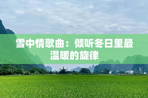 雪中情歌曲：倾听冬日里最温暖的旋律