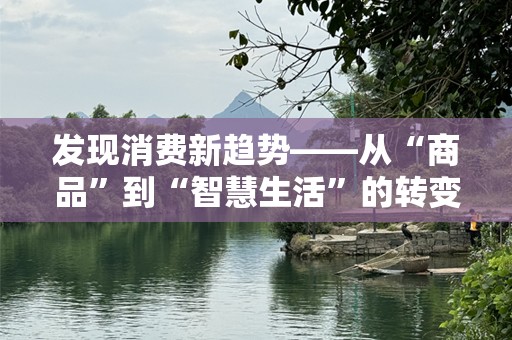 发现消费新趋势——从“商品”到“智慧生活”的转变